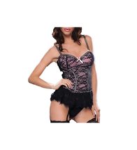 Seven Til Midnight Women&#39;s Victorian Lace Bustier, Hot Pink, X-Large - £30.88 GBP+