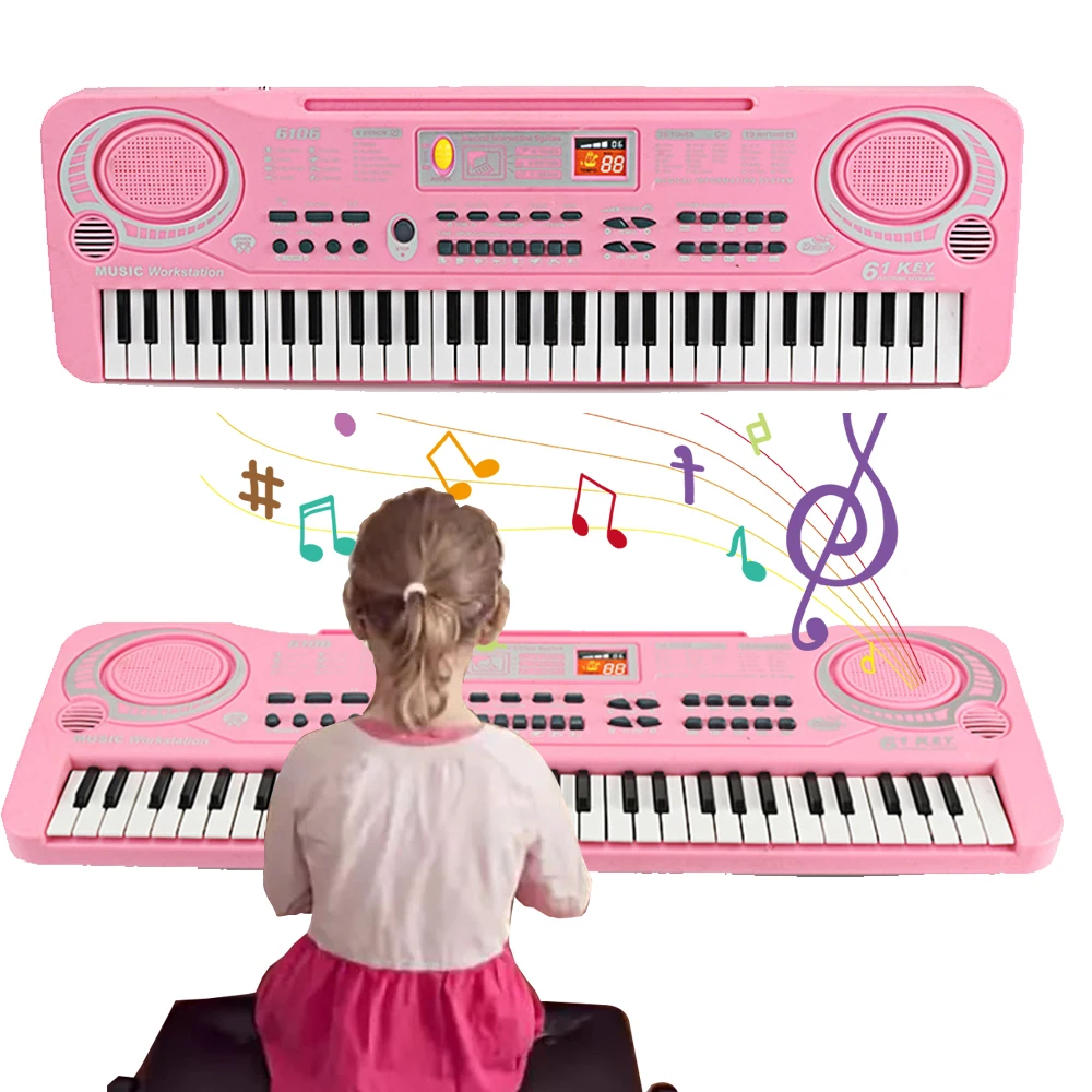 61 Keys Electronic Digital Piano with Microphone Electronic Keyboard Rec... - $48.24