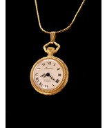 vintage ladies Pocketwatch - Swiss watch necklace - Arnex 17 jewels 24&quot; ... - $115.00