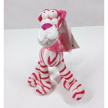 Walmart Plush White &amp;Pink Zebra Jungle Animal Bendable Poseable 7&quot;  With... - $12.60