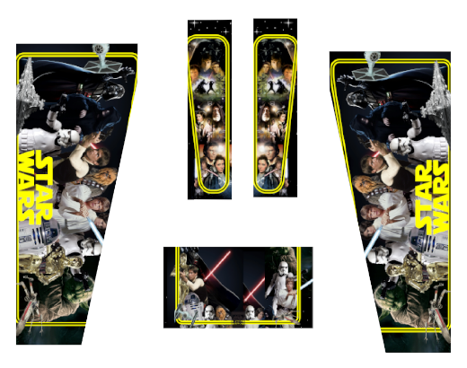 Starwars orginal Atgames Legends Pinball star wars Design Decal Vinyl Pinball