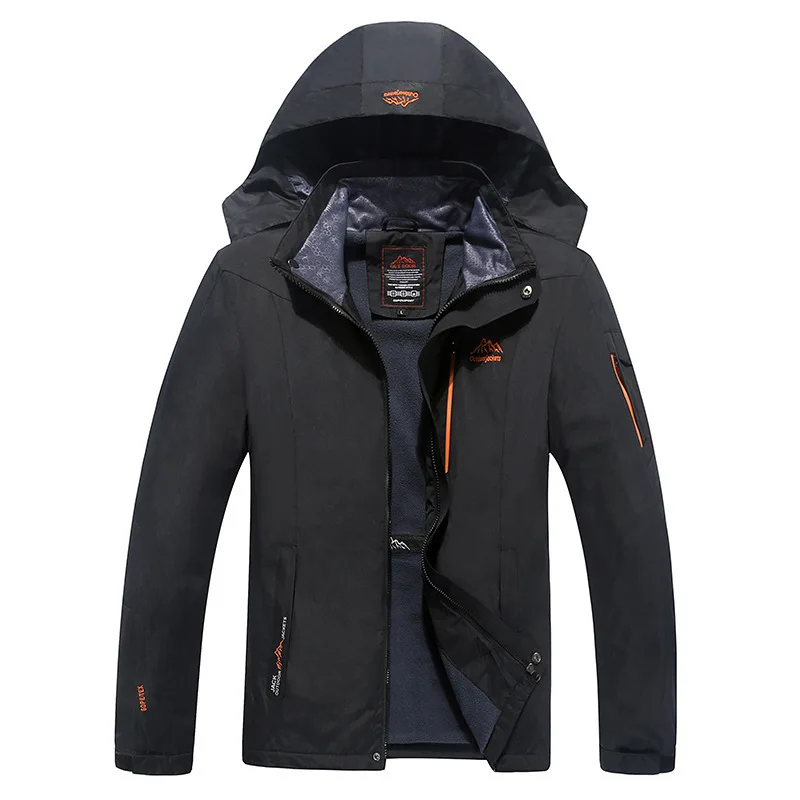 Newest Design Jacket Men&#39;s Waterproof Windbreaker Warm Coat Men Large Size 5xl 6 - £185.88 GBP