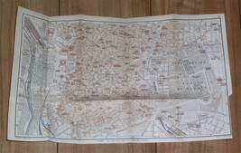 1898 Original Antique Map Of Madrid / Downtown / Spain - $27.79