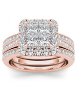 Authenticity Guarantee 
14K Rose Gold 1 1/2ct TDW Princess Diamond Quad ... - $2,239.99