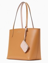 NWB Kate Spade Ava Reversible Tan Brown Beige Leather Tote Pouch K6052 Gift Y - £106.03 GBP