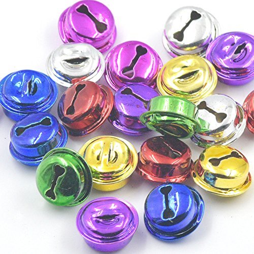Bluemoona 50 PCS - 18mm 3/4" JINGLE BELL Huge Gold Charms Craft Sewing DIY Mixed