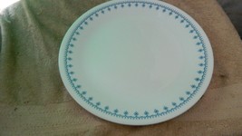 CORELLE SNOWFLAKE BLUE DINNER PLATES 10.25 IN SET OF FOUR FREE USA SHIPPING - £22.05 GBP