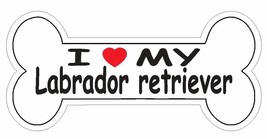 Love My Labrador retriever Bumper Sticker or Helmet Sticker D7161 Dog Bone - £1.11 GBP+