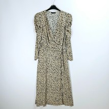 Quiz - NEW - Stone  Animal Print Midi Dress - UK 14 - £22.14 GBP