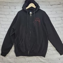 Tultex Hoodie Mens Sz L Sweatshirt Black Full-Zip Lifelike Heart Flaw  - £15.56 GBP