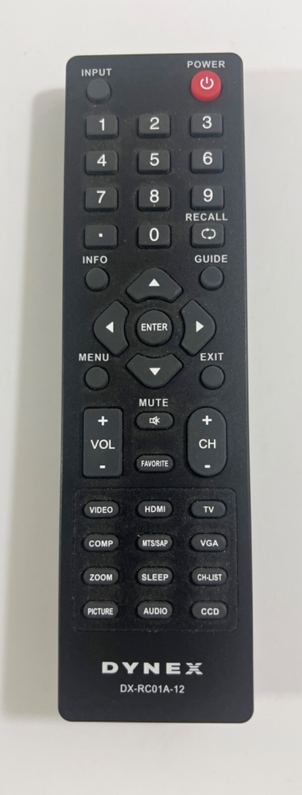 DX-RC01A-12 Remote For Dynex TV DX-26L100A13 DX-32L100A13 DX-32L152A11 - $9.40