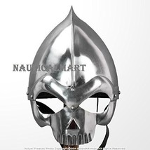 Fantasy Medieval Wearable Knight Skull Crusher Helmet 20G Steel LARP Cos... - £146.83 GBP