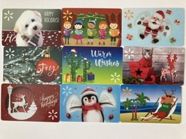 9 Walmart Christmas 2023 Holidays Gift Card Collectible Cards Lot USA New - £7.81 GBP