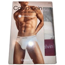 Calvin Klein Men&#39;s XL/2XL Cotton Stretch 3-Pack Hip Brief - £21.52 GBP