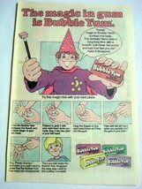 1981 Color Ad Soft &#39;n Juicy Bubble Yum Bubble Gum The Magic In Gum  - £6.31 GBP