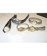 Lot of 5 Womens Watches Fossil Amitron Gitano Baby Phat Dress Casual Quartz - $16.99