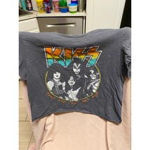 Kiss Crop Top Shirt Size Large - £11.74 GBP