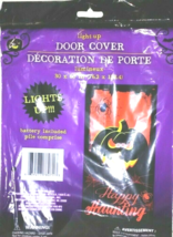 Halloween Light Up Party Decoration Haunted Door Cover 30&quot; x 60&quot; - £8.42 GBP