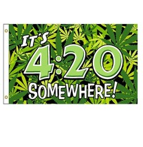 Its 420 Somewhere 3 X 5 Flag New Wall Banner #792 Good Times Party Relax - £9.89 GBP