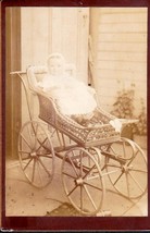 May Florence Onderdonk Cabinet Photo of Baby in Carriage ca. 1882 NYC - £15.78 GBP