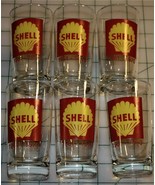 SHELL OIL  1961- 1970 Glasses set of 6 about 4 1/2&quot; - $734.76 MXN