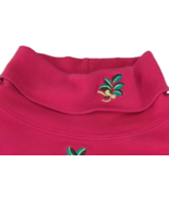 Vintage Ugly Christmas Sweater TURTLE NECK Red HOLLY LEAVES on Neck Size S - €12,75 EUR