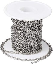 33ft Silver Stainless Steel Cable Chain Link Roll Bulk Jewelry Supplies ... - £25.24 GBP