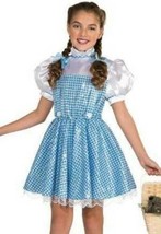 Girls Dorothy Halloween Costume Wizard of Oz Blue Dress &amp; Hair Ribbons -... - £15.30 GBP