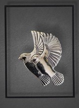 Laurel Burch Hummingbirds Silver Tone Pin Brooch Jewelry Vintage 1980s - $39.59
