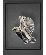 Laurel Burch Hummingbirds Silver Tone Pin Brooch Jewelry Vintage 1980s - £31.00 GBP