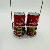 Coca Cola Tin Salt Pepper Caddy Set Official Brand Vintage Tableware Decor Metal - £15.03 GBP