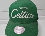 Vtg Boston Celtics Mitchell And Ness Script Wool Snapback Hat Cap 90s Sc... - $29.65