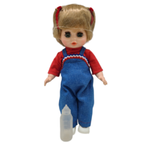 Vintage Vogue Ginny Blond Hire Red White And Blue With Bib Overalls 12" Doll - $17.82