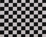 Cotton Twill Black &amp; White Racing Check 60&quot; Home Decor Fabric by Yard D2... - £7.86 GBP