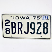 1976 United States Iowa Delaware County Passenger License Plate 28 BRJ928 - £13.15 GBP