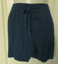 Style and Company Knit Shorts Size XXL Blue Rayon/Linen blend Tie String - £12.43 GBP