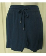 Style and Company Knit Shorts Size XXL Blue Rayon/Linen blend Tie String - £12.60 GBP