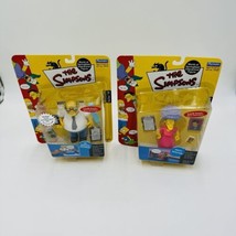 The Simpsons World Of Springfield Sealed Figures Playmates Dr Marvin &amp; P... - £35.88 GBP