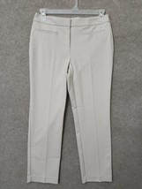 Chicos Fabulously Slimming Ankle Pants Womens 0.5 US 6 Beige Straight Leg Stretc - £19.31 GBP