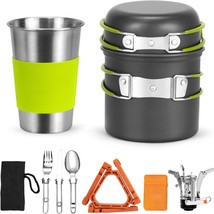 Rlrueyal Backpacking Stove Canister Stand Tripod And Stainless Steel, Mess Kit. - £26.32 GBP