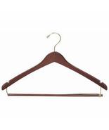 Only Hangers Wooden Suit Hangers with Locking Pant Bar, Walnut/Brass Fin... - $95.67 CAD+