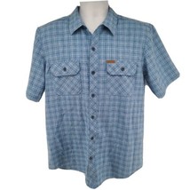 Orvis Classic Collection Blue Plaid Mens Short Sleeve Shirt Size M Button Up - £15.03 GBP
