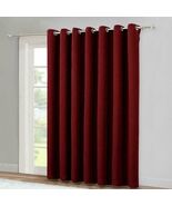 Window Blinds Light Filtering Curtain Patio Glass Slide Door Burgundy Re... - $981.66 MXN