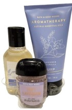 Bath &amp; Body Works Aromatherapy Lavender Gift Set Travel Size Cream Gel Pocketbac - £13.41 GBP