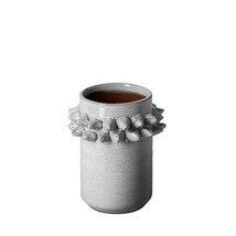 7" Organic Style Whitewash Spikely Ceramic Vase - $1,362.58 MXN