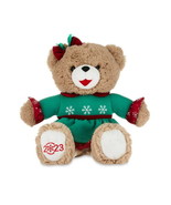 Holiday Time Snowflake Teddy Girl Plush Toy for Child Green /Brown 15 in - £24.27 GBP