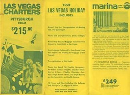 Las Vegas Charters from Pittsburgh PA Brochure 1970&#39;s Stardust Frontier Aladdin  - £14.01 GBP