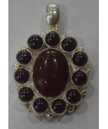 Lovely Vintage Sterling Pendant with Amethyst stones - £23.58 GBP
