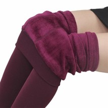 Women Warm Winter Pants High Waist Fleece Stretch Trousers Thick Lined L... - £18.21 GBP