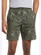 Rag &amp; Bone Men&#39;s Army Green Floral Perry 100% Cotton Chink Shorts 31 NWT - £36.04 GBP